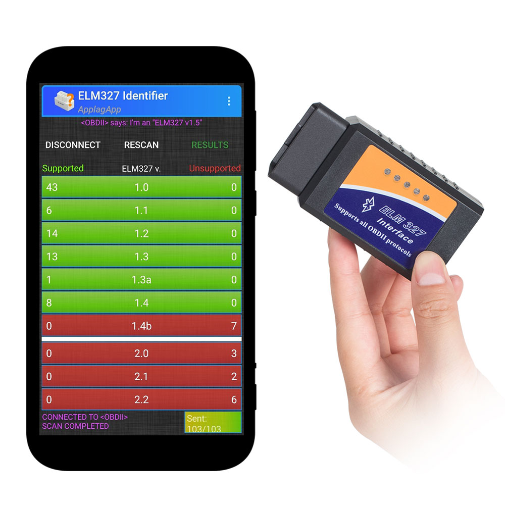 Діагностичний сканер OBD2 Wi-Fi ELM327 v1.5 PIC18F25K80