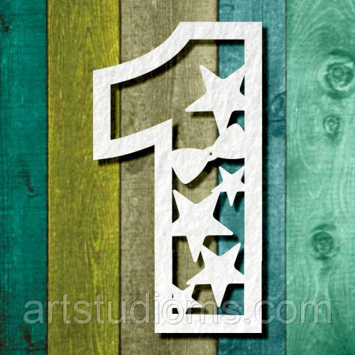 Чипборд цифра контур 4