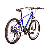 Велосипед спортивний двоколісний металевий зі швидкостями 21 шт. Agiom TZ-M1607 24 дюймів синій, фото 2