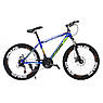 Велосипед спортивний двоколісний металевий зі швидкостями 21 шт. Agiom TZ-M1607 24 дюймів синій, фото 3