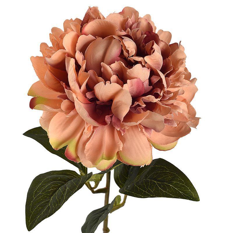 Півонія штучна в персиковому кольорі, 65 см, фото 1