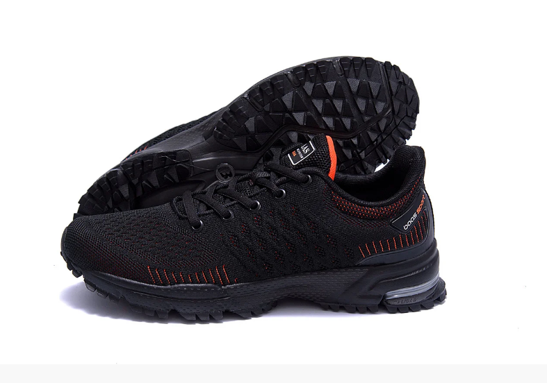Чоловічі кросівки літні сітка BS RUNNING SYSTEM black чорні, фото 1