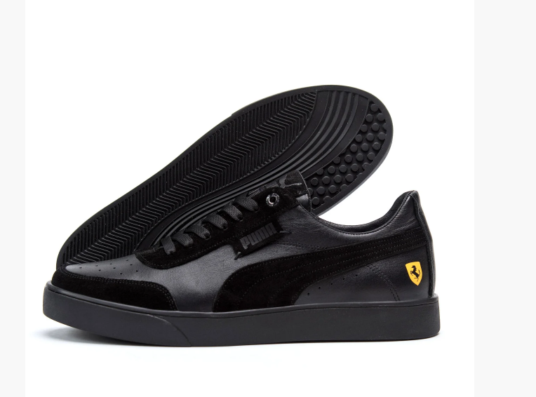 Чоловічі шкіряні кросівки Puma Ferrari Smash black чорні