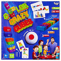 Настільна гра Color Crazy Cubes Danko Toys CCC-02-01U картки розважальна для дітей всієї родини