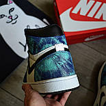 Кросівки чоловічі Nike Air Jordan 1 Retro 'Tie-Dye' осінь-весна демісезонні. Живе фото. топ, фото 5