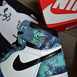 Кросівки чоловічі Nike Air Jordan 1 Retro 'Tie-Dye' осінь-весна демісезонні. Живе фото. топ, фото 6