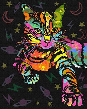 Картини за номерами 40х50 см Brushme Неонова кішка (GX 39229)