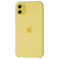 Чехол Silicone Case для iPhone 11 Yellow (силиконовый чехол желтый силикон кейс на айфон 11)