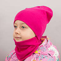 Дитяча шапка з хомутом КАНТА розмір 48-52 рожевий (OC-390)