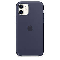 Чехол Silicone Case для iPhone 11 Midnight Blue (силиконовый чехол темно-синий силикон кейс на айфон 11)