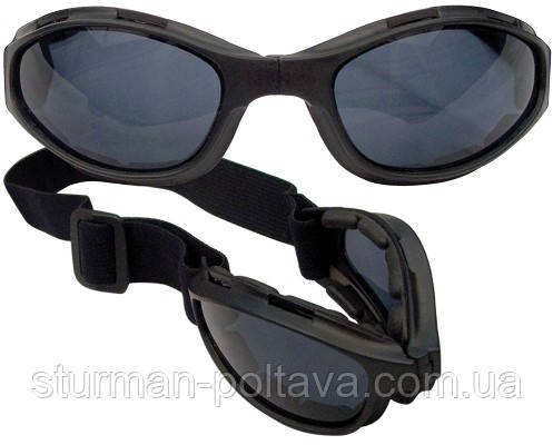 Тактичні окуляри складаються COLLAPSIBLE TACTICAL GOGGLES - BLACK