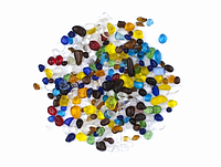 Натуральный камень крошка Горный хрусталь 4-8 мм (10 грамм) крашеный в разные цвета. Гірський кришталь