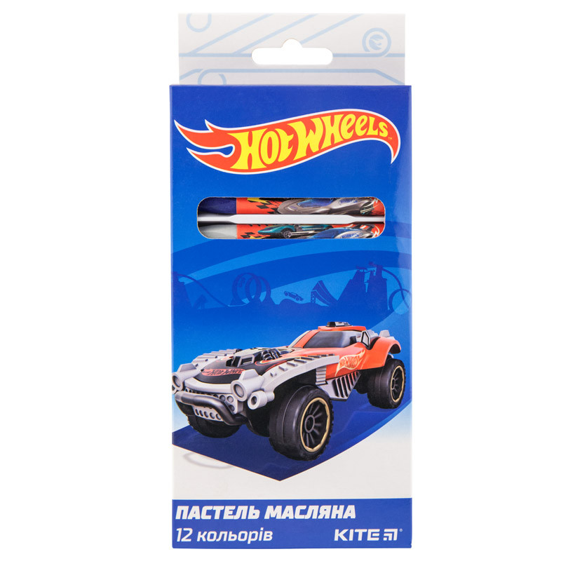 Пастель олійна, 12 кольорів, Kite Hot Wheels HW19-071