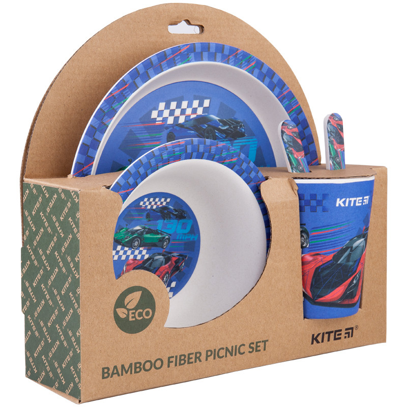 Набор посуды из бамбука Kite Racing, K20-313-2, 5 предметов - фото 2 - id-p1253547398