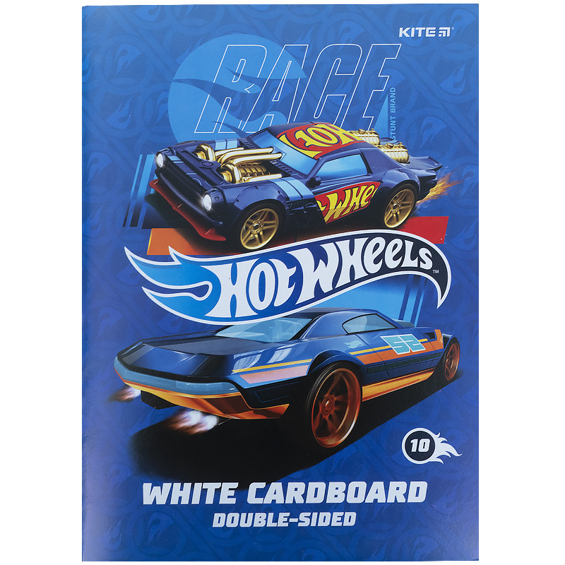 Картон белый Kite Hot Wheels HW21-254, А4, 10 листов, папка - фото 1 - id-p1353952782