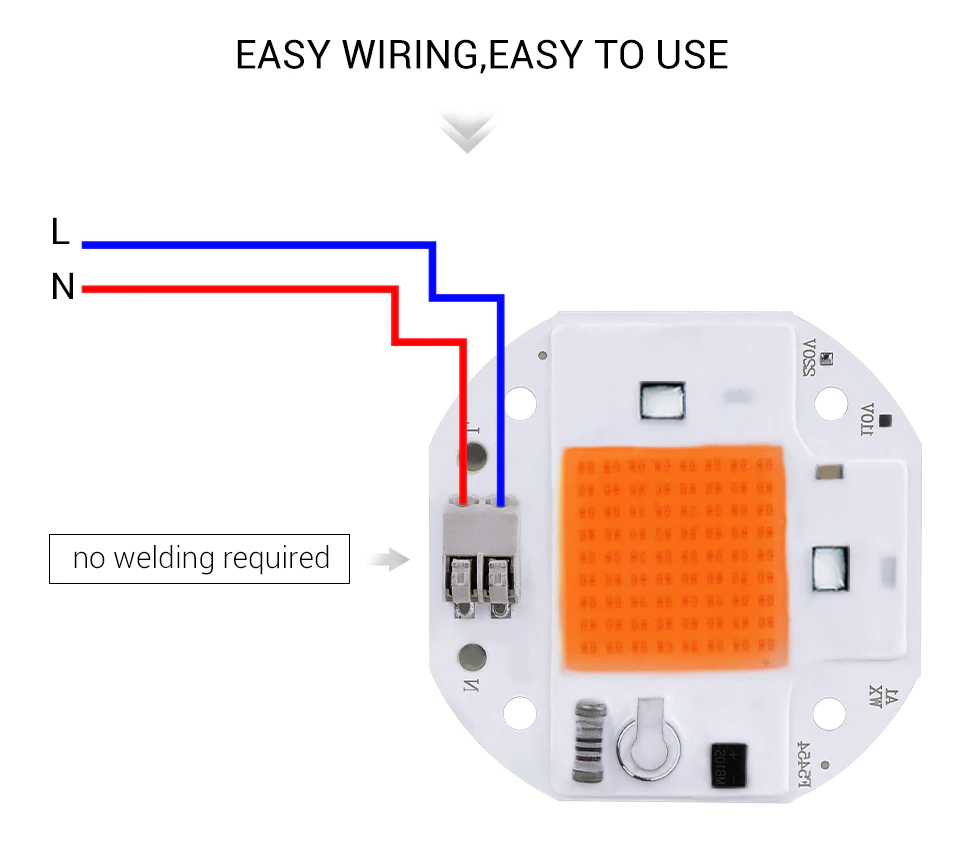 Фито Светодиод 100W Smart IC 50-60W полный фитоспектр фито для растений, фото 1