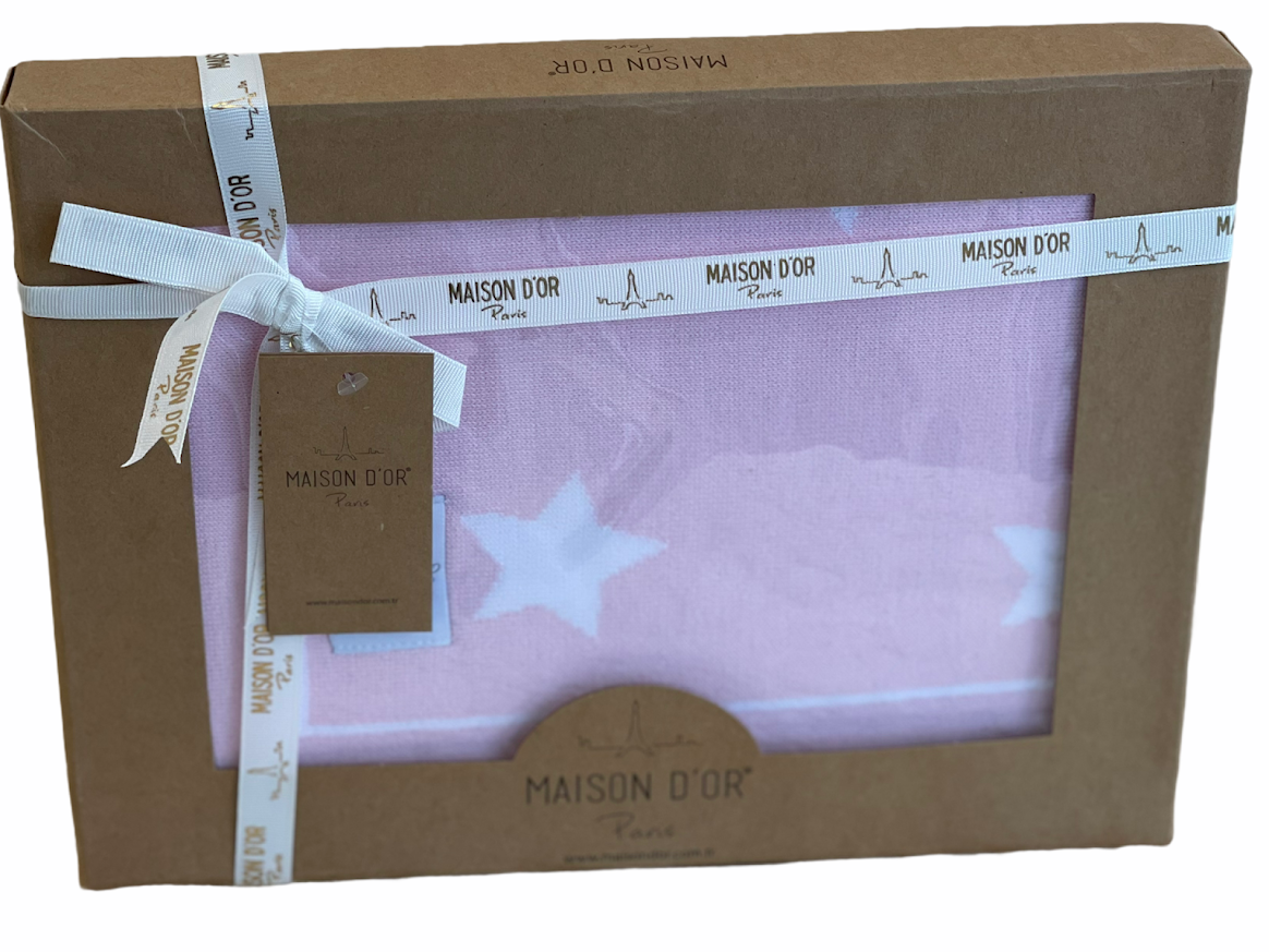 Дитячий плед Maison Dor Baby Tricot Blanket Pink & White трикотаж 70-90 см рожевий