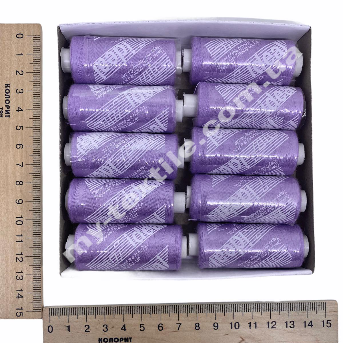 Нитка швейна 40s/2 дрібна котушка 400 ярдів Лавандовий, фото 1