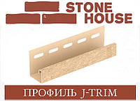 ЮПЛАСТ Stone-House Кирпич Профиль J-trim, 3,05 м