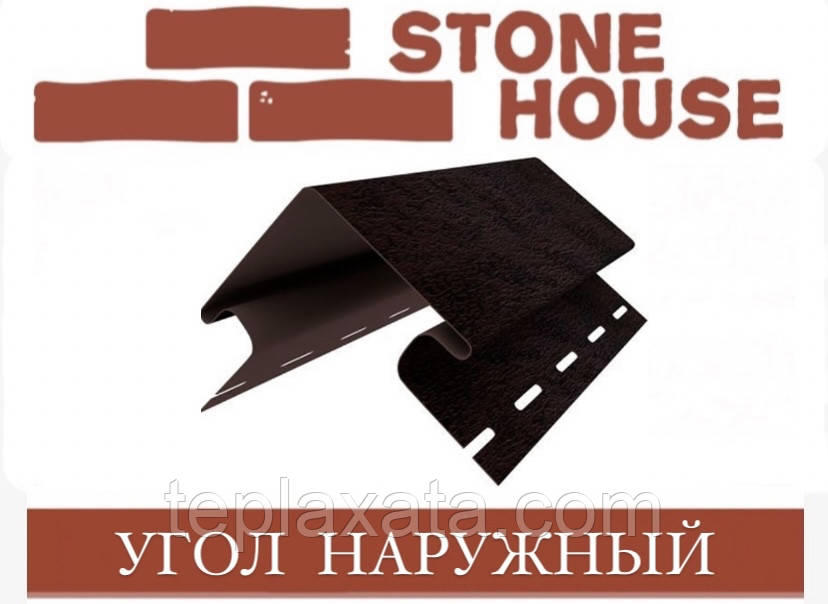 ЮПЛАСТ Stone House Сланець Кут зовнішньої фасадної панелі