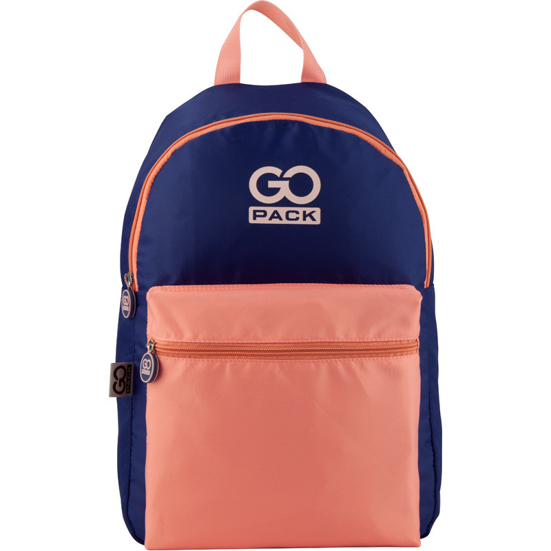 Рюкзак молодіжний GoPack City Синій, Персиковий GO20-159l-3