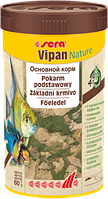 Сухой корм для всех аквариумных, декоративных рыб, хлопья Сера Випан sera Vipan Nature 60г 250мл