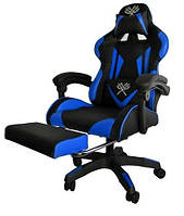 Крісло геймерське MALATEC 8978 чорно-синє Комп'ютерне спортивне крісло