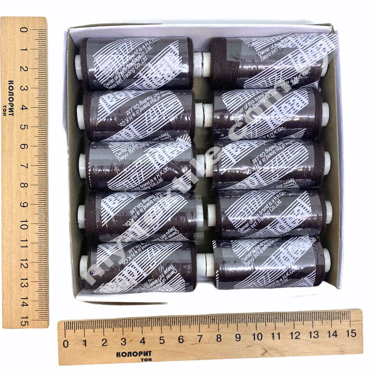 Нитка швейна 40s/2 дрібна котушка 400 ярдів Коричневий, фото 1