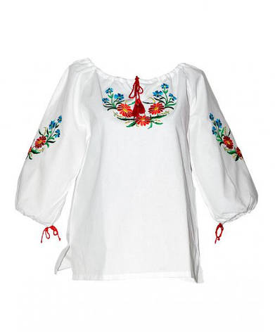 Женская вышиванка, (домоткане полотно), "Волошки", фото 1