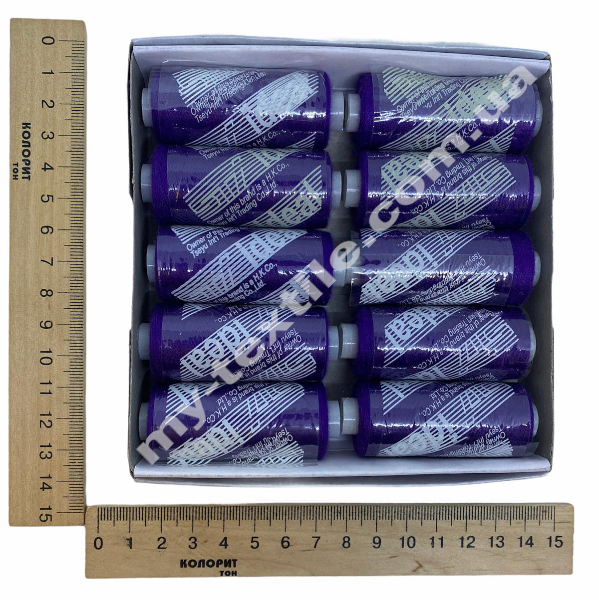 Нитка швейна 40s/2 дрібна котушка 400 ярдів Фіолетовий, фото 1