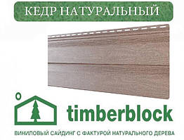 Сайдинг під дерево для забору Ю-ПЛАСТ Тимберблок КЕДР Натуральний (0,702 м2)