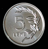 Монета Албанія 5 лек 1995-2023 рр