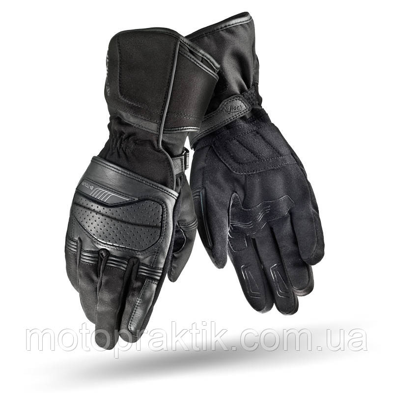 SHIMA D-TOUR WP Gloves Black, S Моторукавички шкіряні туристичні вологостійкі