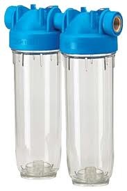 Магістральний корпус — фільтр (колба) Atlas або H2O System подвійний (для холодної води)