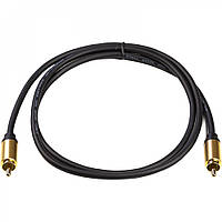 Кабель коаксиальный PowerPlant 26AWG 1 м, Black