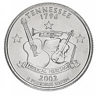 США 25 центов (квотер) 2002 P «Штаты и территории - Теннесси» UNC (KM#331)