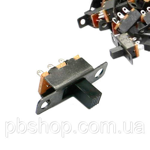 Перемикач движковий повзунковий SS12F15VG6, 100шт, 2пол 3pin тумблер