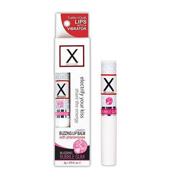 Стимулювальний бальзам для губ унісекс Sensuva – X on the Lips Bubble Gum з феромонами, жуйка Bomba💣
