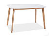 Стіл обідній Intarsio Exen 120х80 см Білий, сучасний стіл на кухню або вітальню, фото 3