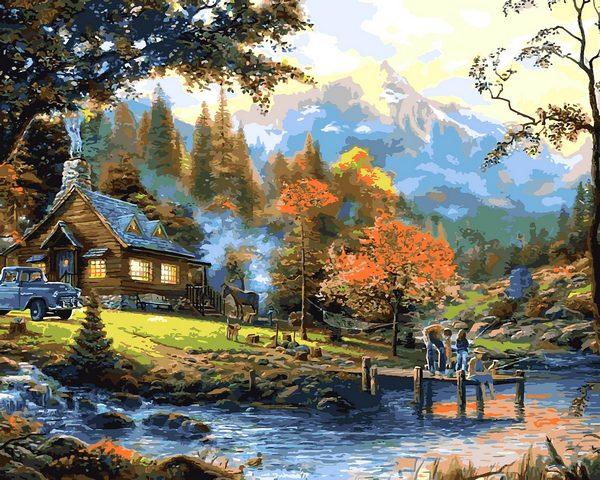 Картини за номерами 40х50 см Babylon Томас Кинкейд Заміська життя (VP 1353), фото 1