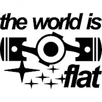 Виниловая наклейка на автомобиль - Subaru The World is Flat (Плоский мир) v3