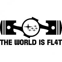 Вінілова наклейка на автомобіль - Subaru The World is Flat (Плоский світ) v2