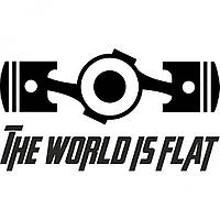 Вінілова наклейка на автомобіль - Subaru The World is Flat (Плоский світ)