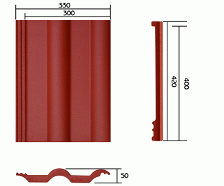 Цементно-піщана черепиця VORTEX, фото 1
