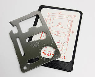 Кредитка-мультитул 11 в 1 "Карта виживальника", багатофункціональна карта