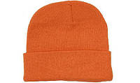 Теплая шапка (Акрил) оранжевая