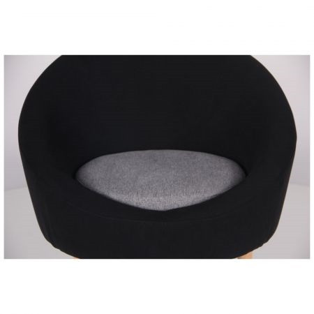 Кресло каминное Eclipse ткань Сидней-20 серая , подушка Сидней-07 черная (AMF-ТМ) тканина Сідней-07 чорна, подушка Сідней-20 сіра - фото 2 - id-p1381052491