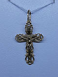 Хрест з розп'яттям в червоному золоті, фото 2