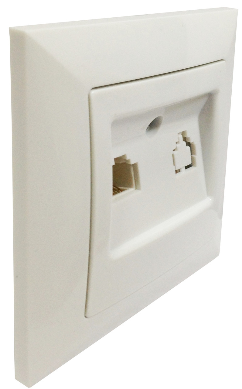 Розетка комп'ютерна біла LUCCI ТМ LUMANO