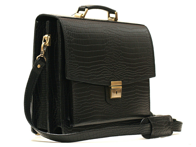 Діловий повсякденний чоловічий шкіряний портфель ручної роботи з плечовим ременем, фото 1